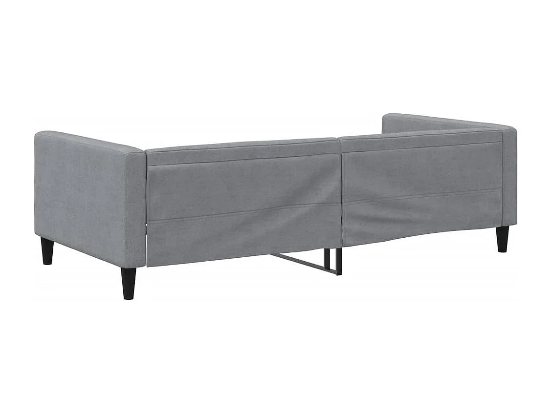 Lit de repos gris clair 100x200 cm tissu