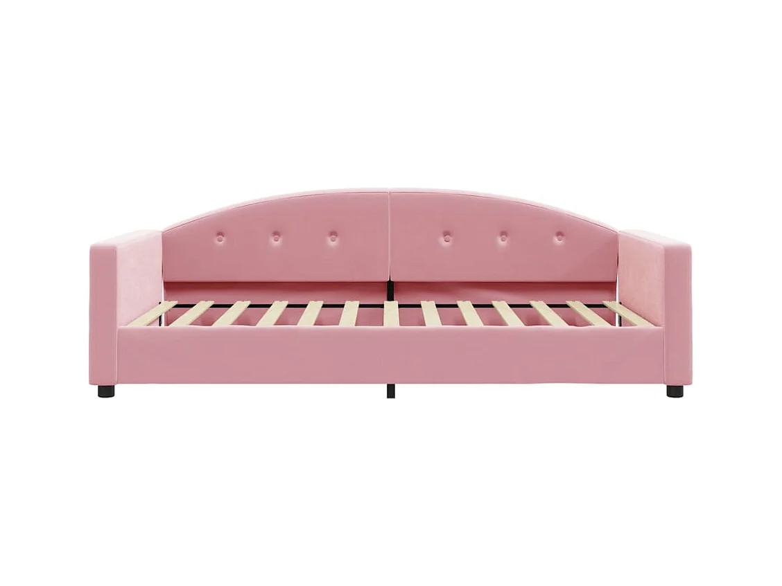 Dagbed met roze matras 100x200 cm fluweel