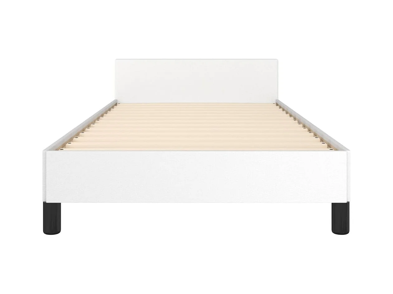 Cadre de lit sans matelas blanc 80x200 cm similicuir