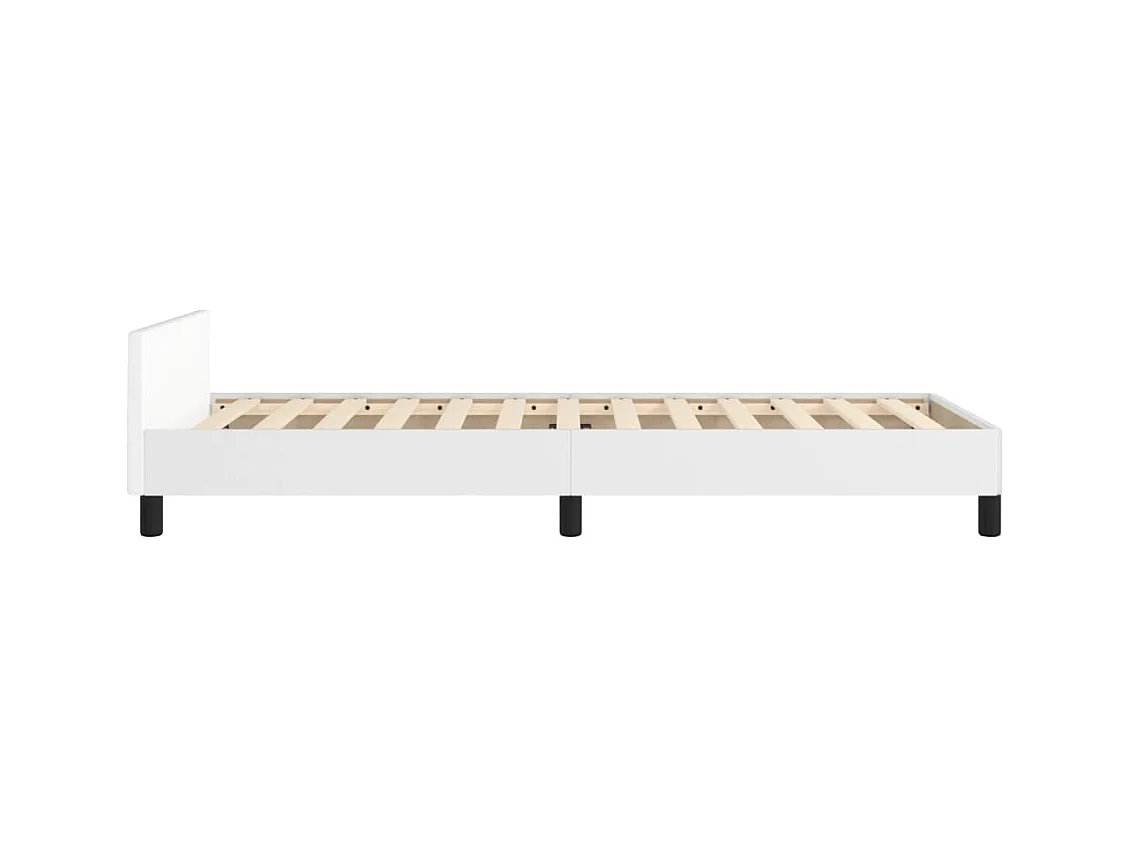 Cadre de lit sans matelas blanc 80x200 cm similicuir