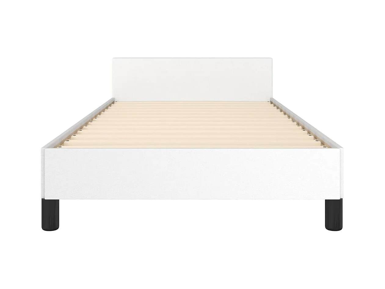 Cadre de lit sans matelas blanc 80x200 cm similicuir