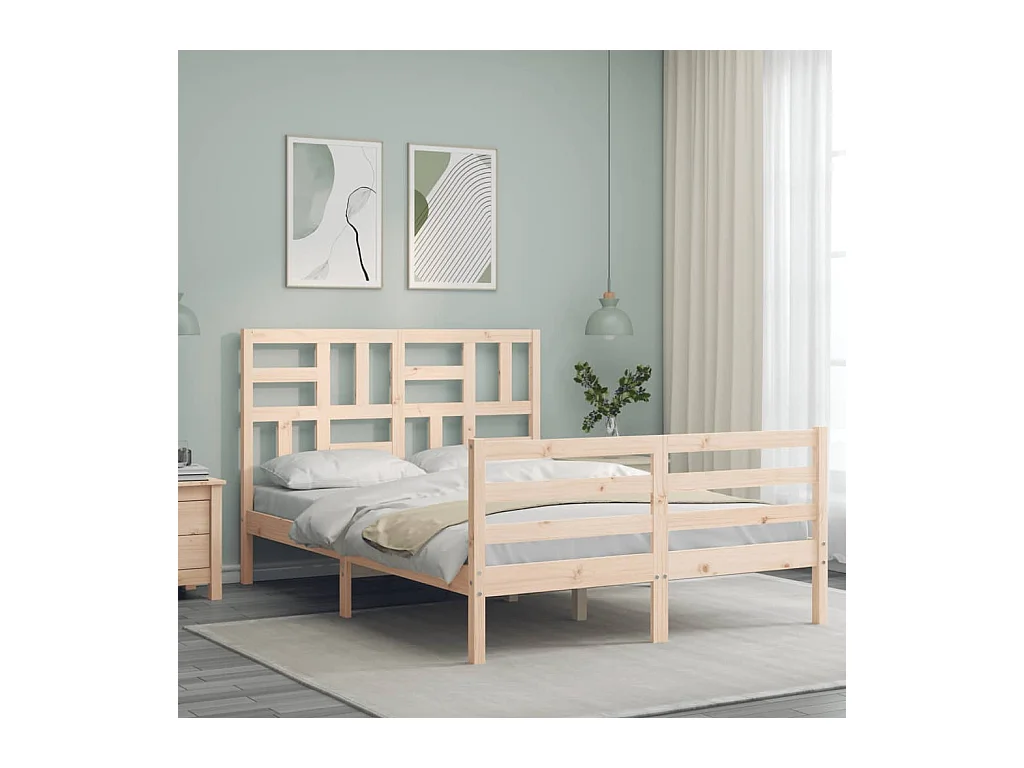 Bedframe zonder matras 140x200 cm massief hout
