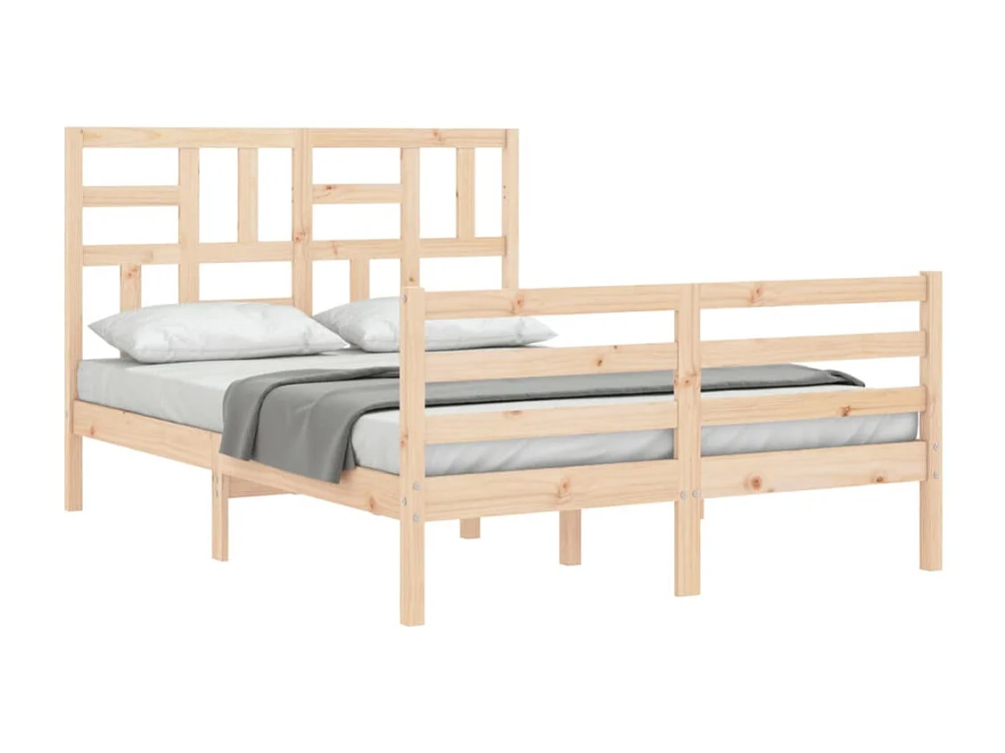 Cadre de lit sans matelas 140x200 cm bois massif