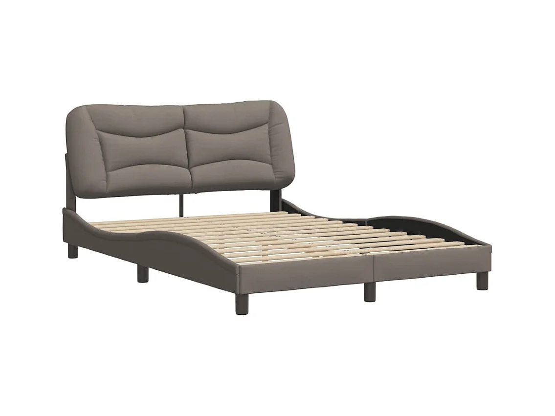 Bedframe zonder matras taupe 140x200 cm stof