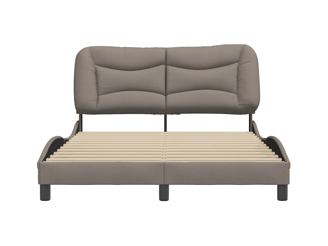 Bedframe zonder matras taupe 140x200 cm stof