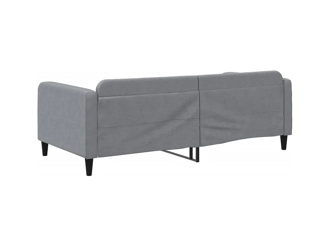 Divano letto grigio chiaro in tessuto 100x200 cm