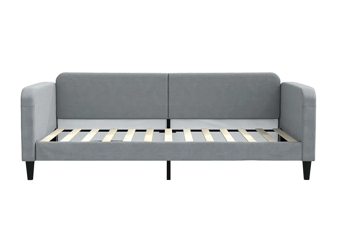 Lit de repos gris clair 100x200 cm tissu