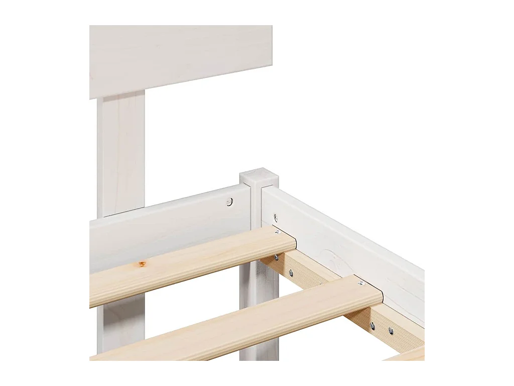 Cadre de lit Blanc 150 x 200 cm Bois de pin massif