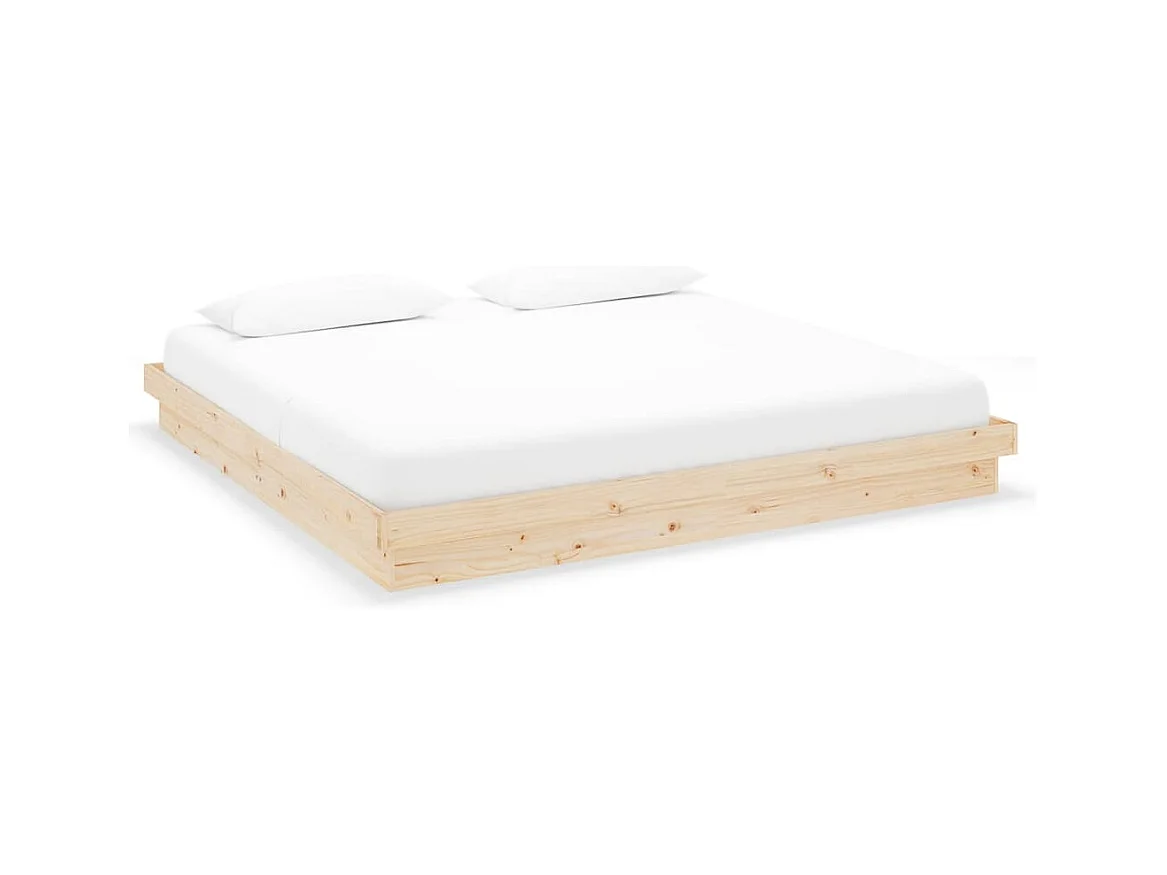 Bedframe zonder matras massief hout 200x200 cm
