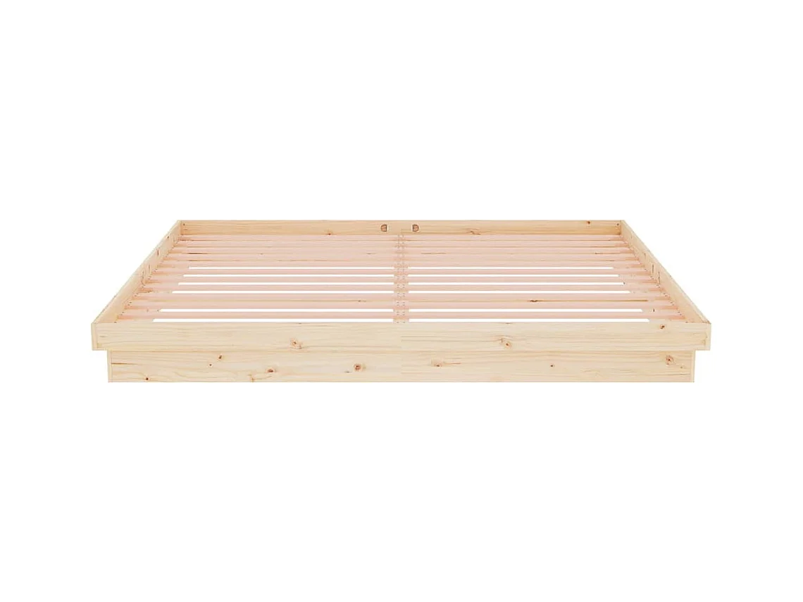 Bedframe zonder matras massief hout 200x200 cm