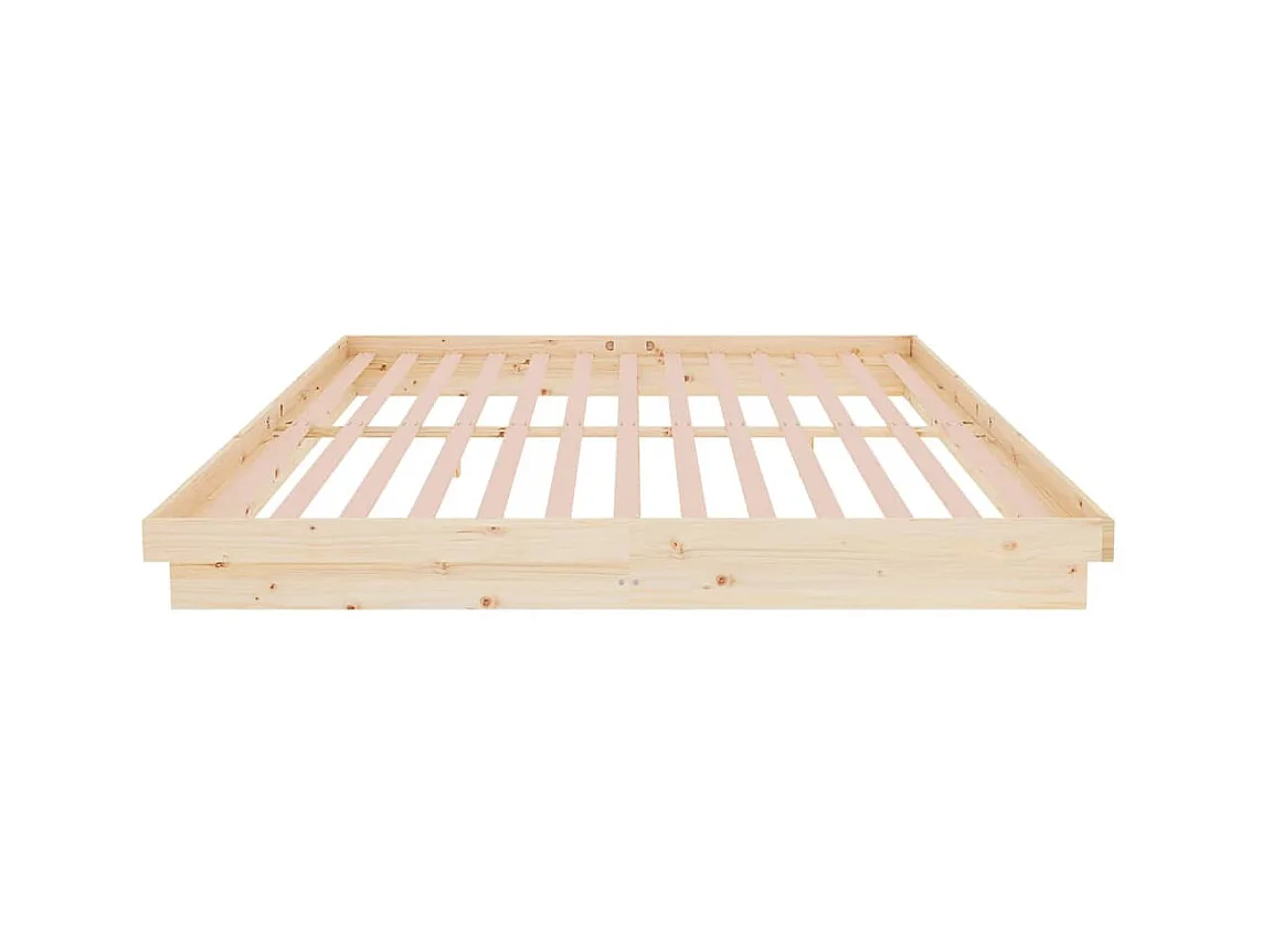 Bedframe zonder matras massief hout 200x200 cm