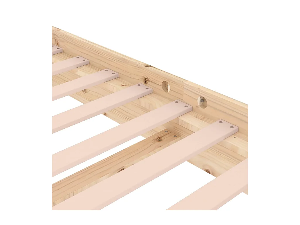 Bedframe zonder matras massief hout 200x200 cm