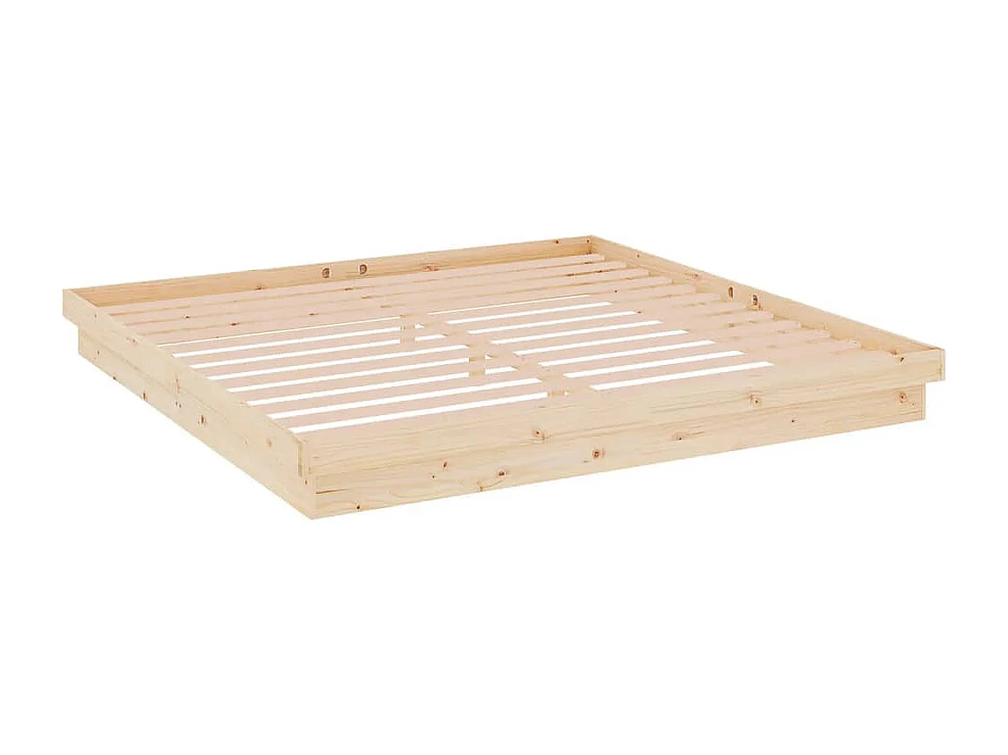Bedframe zonder matras massief hout 200x200 cm