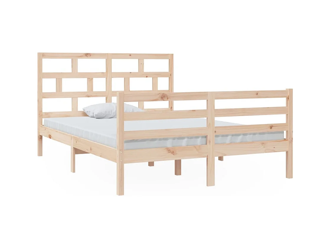 Bedframe van massief hout zonder matras 140x200 cm