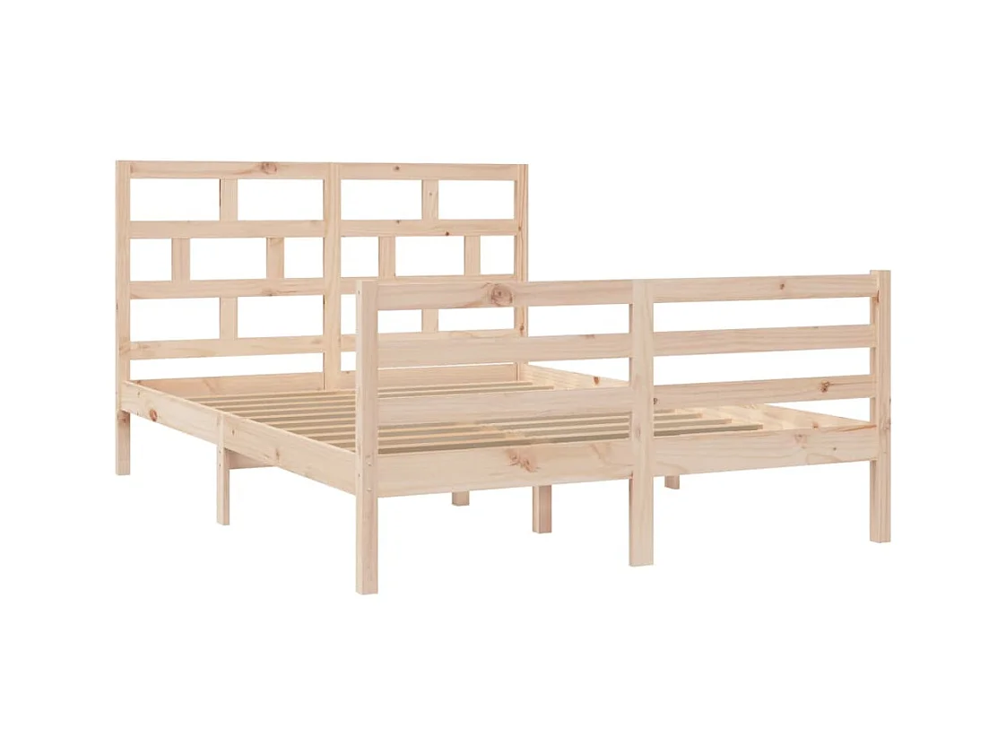 Bedframe van massief hout zonder matras 140x200 cm