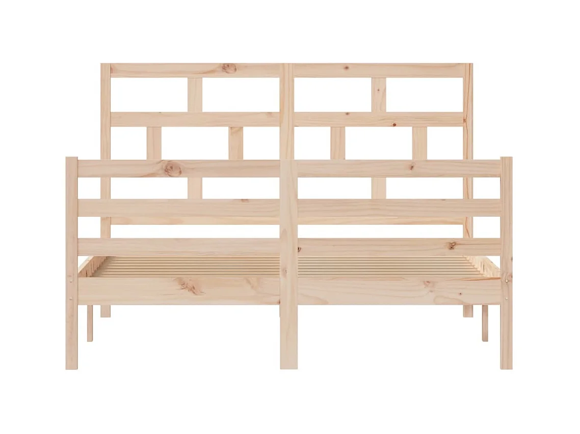 Bedframe van massief hout zonder matras 140x200 cm