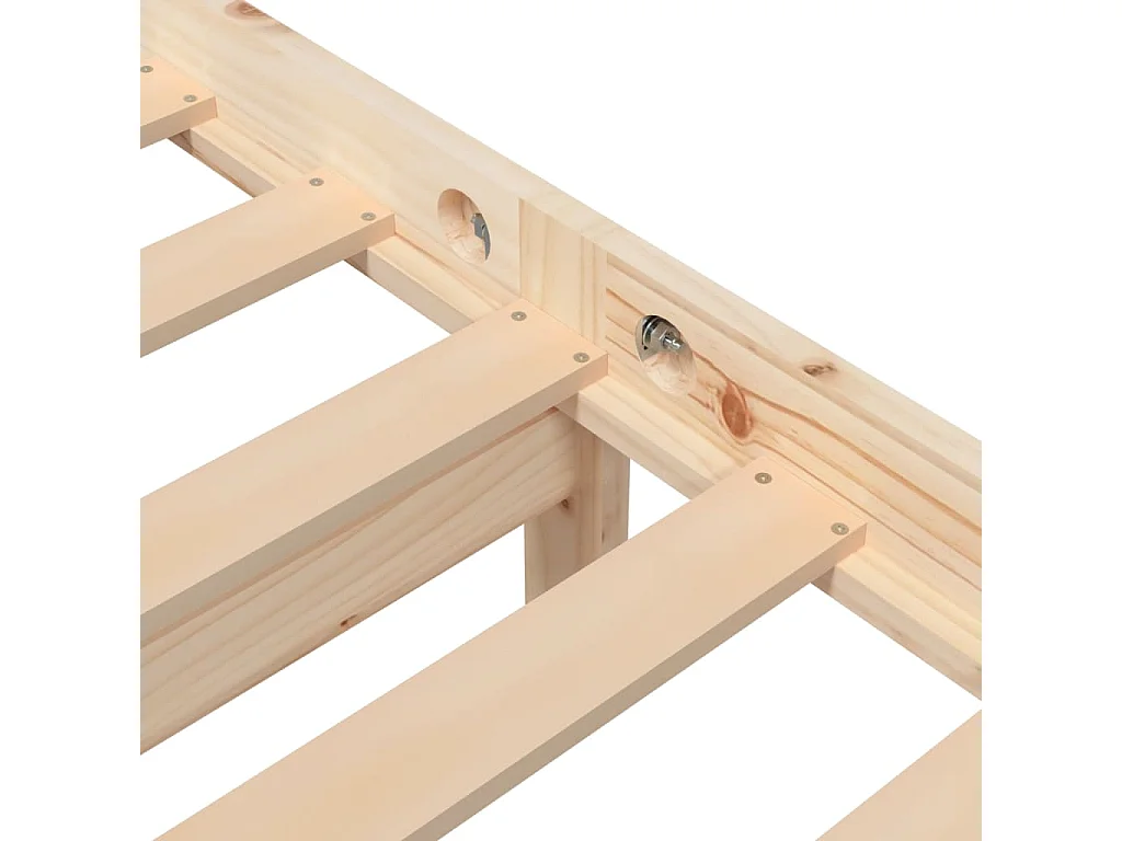 Bedframe van massief hout zonder matras 140x200 cm