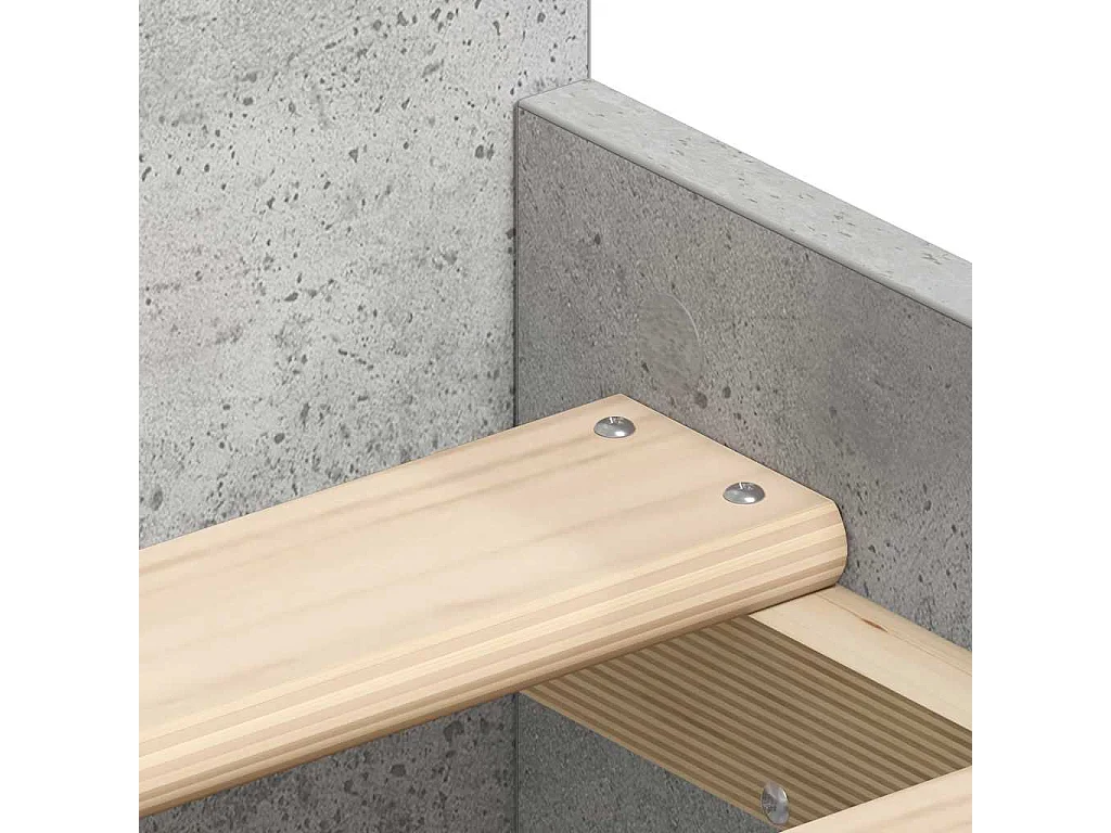 Betongrijs bedframe zonder matras 100x200 cm