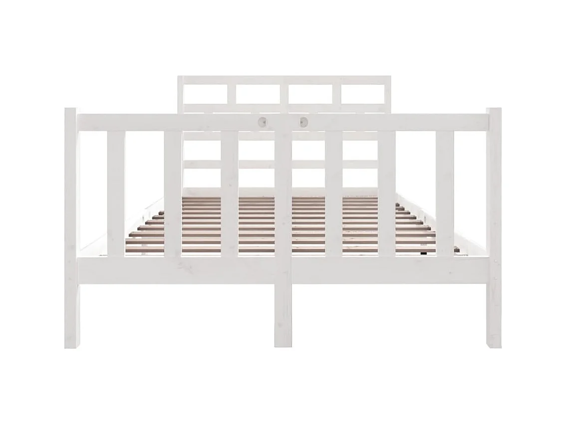 Struttura letto senza materasso in legno massello di pino bianco