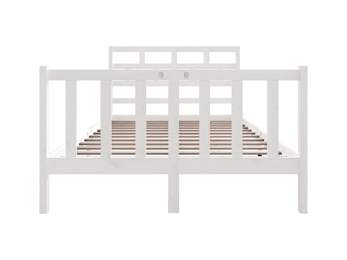 Struttura letto senza materasso in legno massello di pino bianco