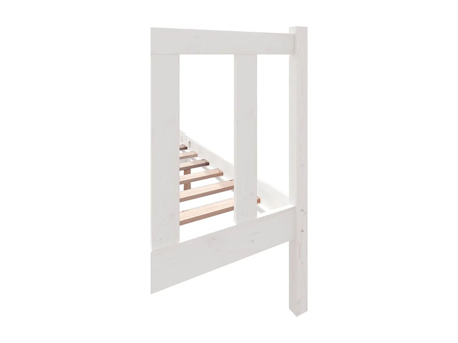 Cadre de lit sans matelas blanc bois de pin massif