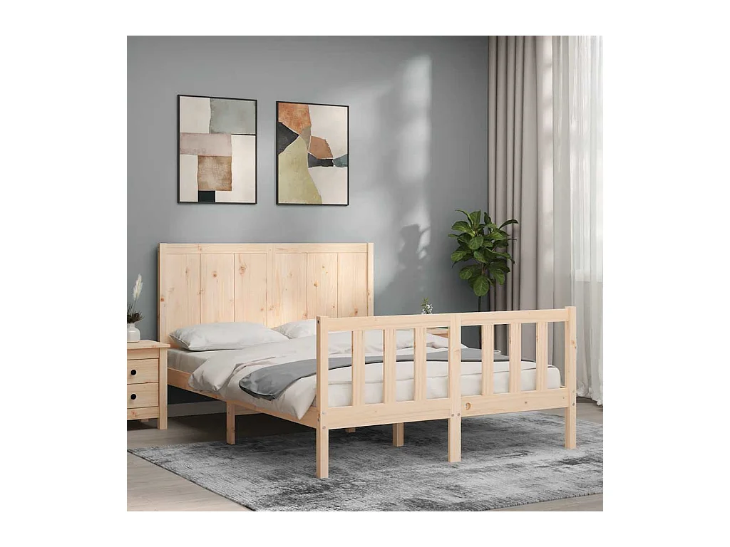 Bedframe zonder matras van massief grenenhout