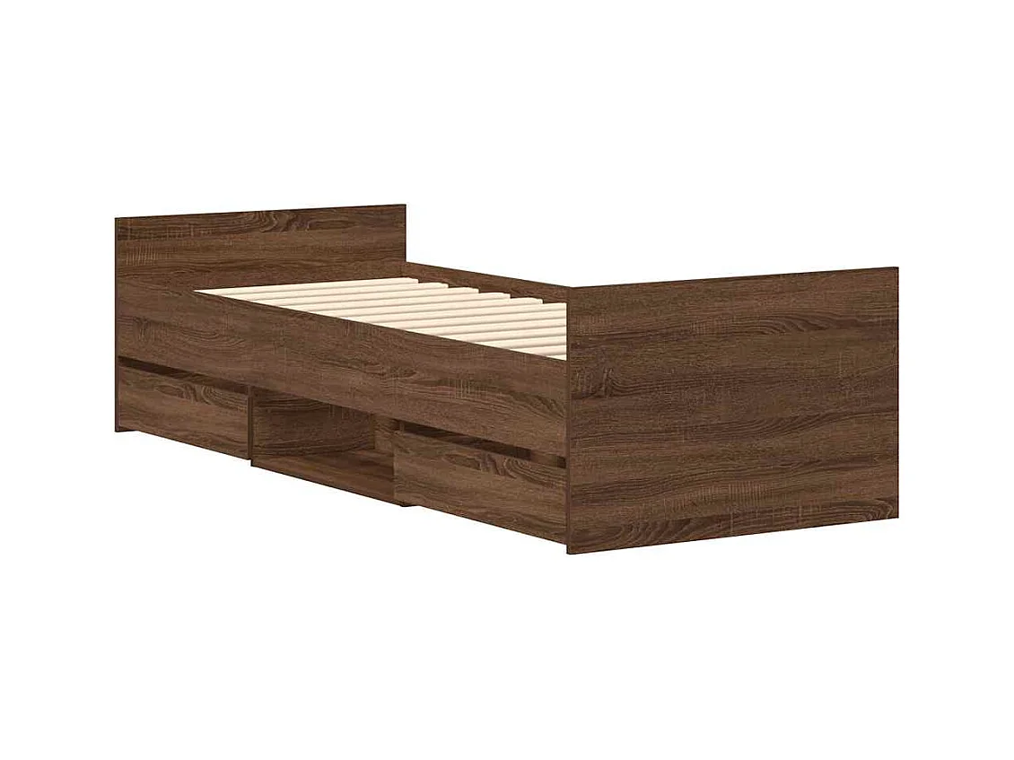 Struttura letto senza materasso rovere marrone 90x200 cm