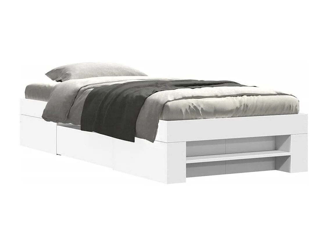 Struttura letto senza materasso bianco 90x200 cm in legno ingegnerizzato