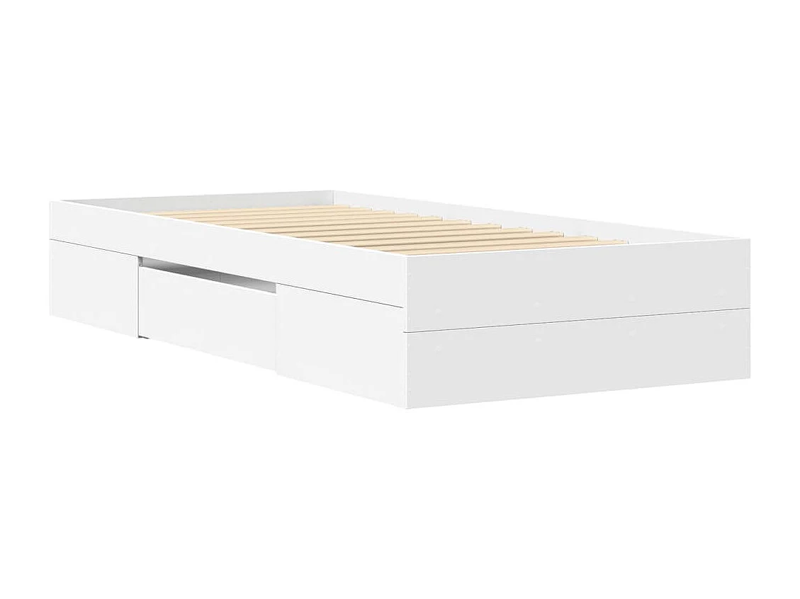 Struttura letto senza materasso bianco 90x200 cm in legno ingegnerizzato