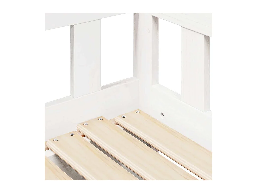 Cama de día con nido y cajones sin colchón blanco 90x190cm