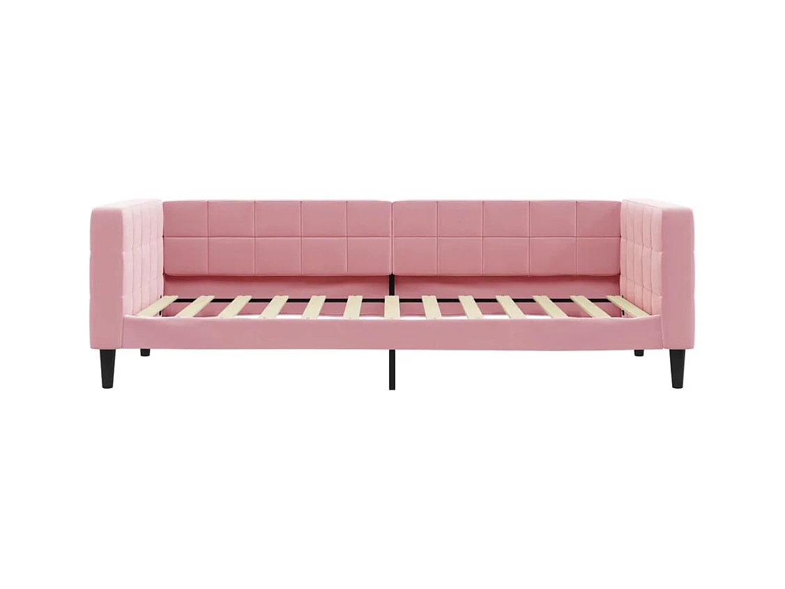 Divano letto con letto estraibile senza materasso rosa 90x200 cm