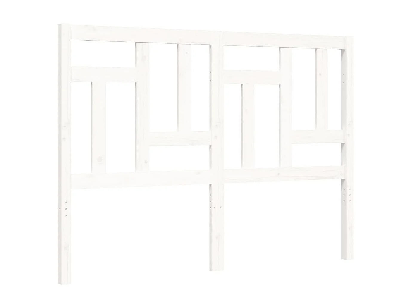 Estructura de cama sin colchón blanco 140x190 cm madera maciza