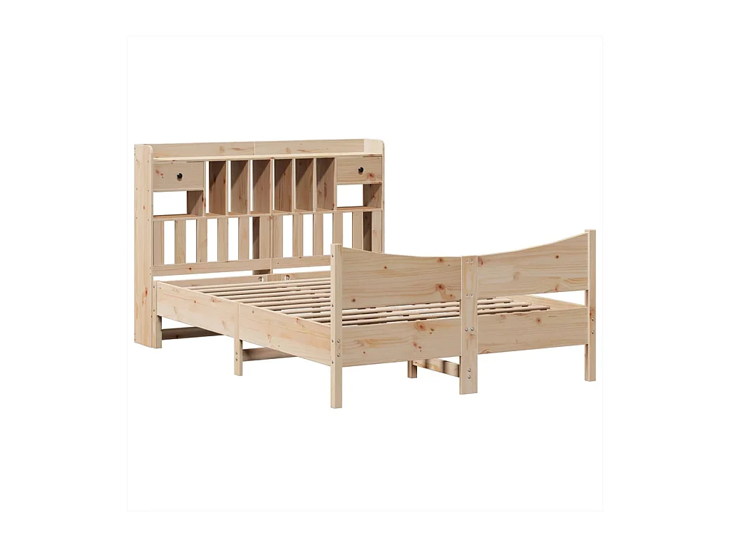 Struttura letto senza materasso 140x200 cm in legno massello di pino