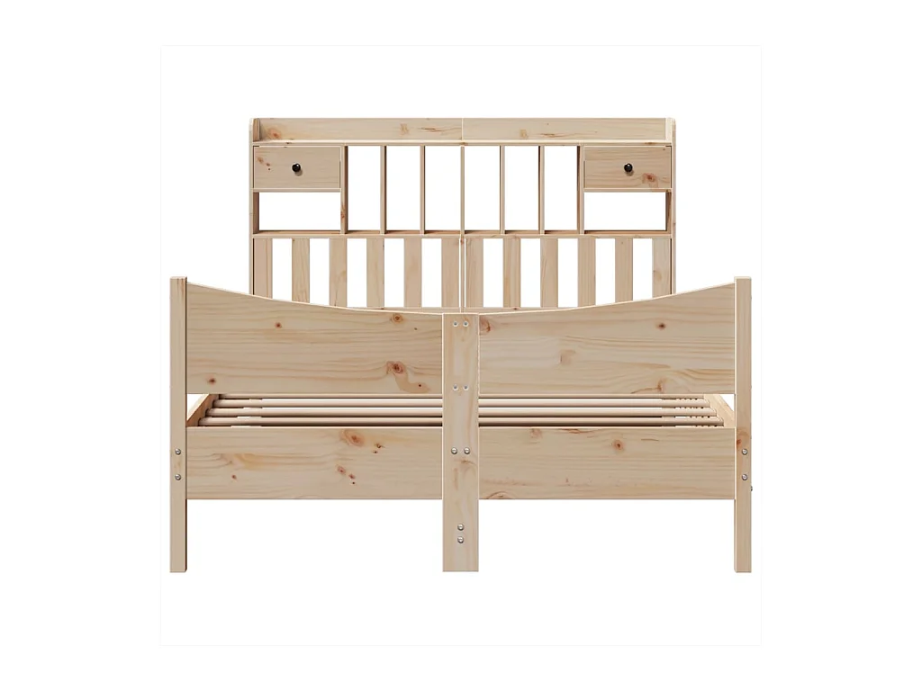 Estructura de cama sin colchón 140x200 cm madera maciza de pino