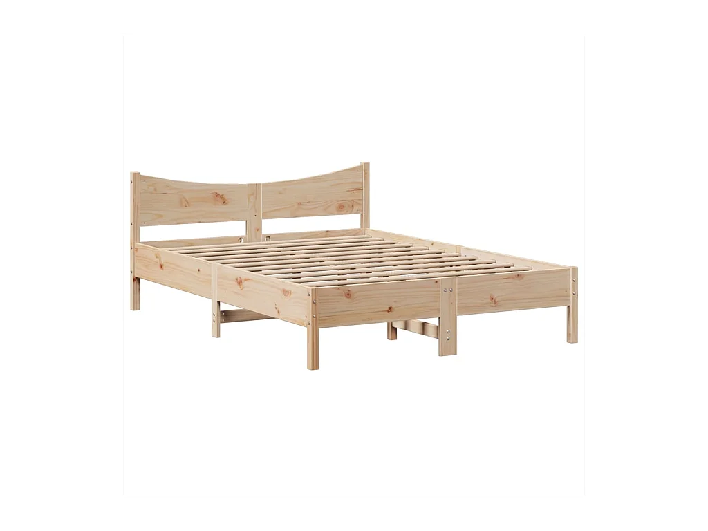 Estructura de cama sin colchón 140x200 cm madera maciza de pino