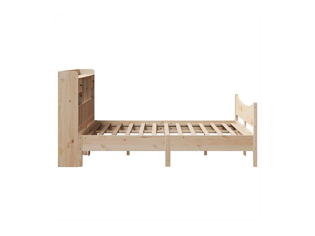Estructura de cama sin colchón 140x200 cm madera maciza de pino