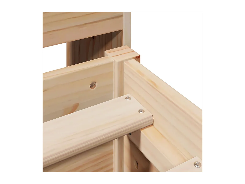 Estructura de cama sin colchón 140x200 cm madera maciza de pino