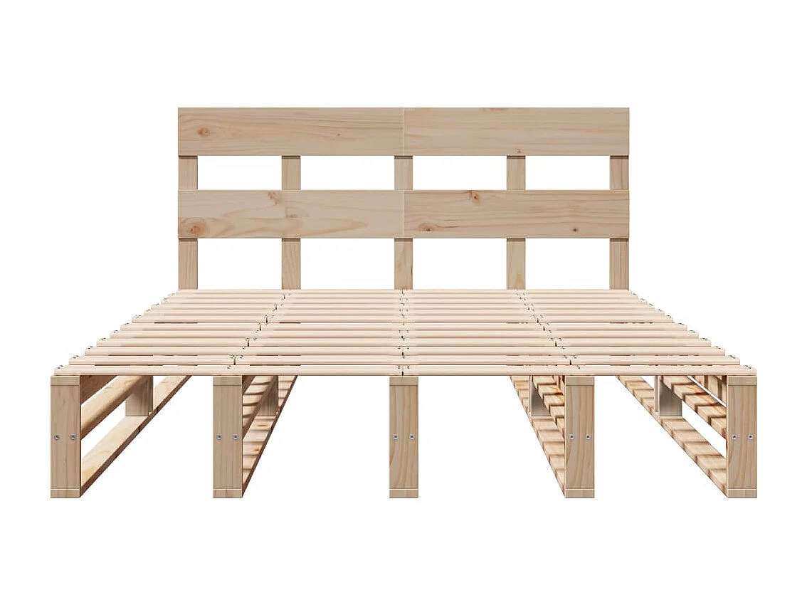 Struttura letto senza materasso 140x200 cm in legno massello di pino