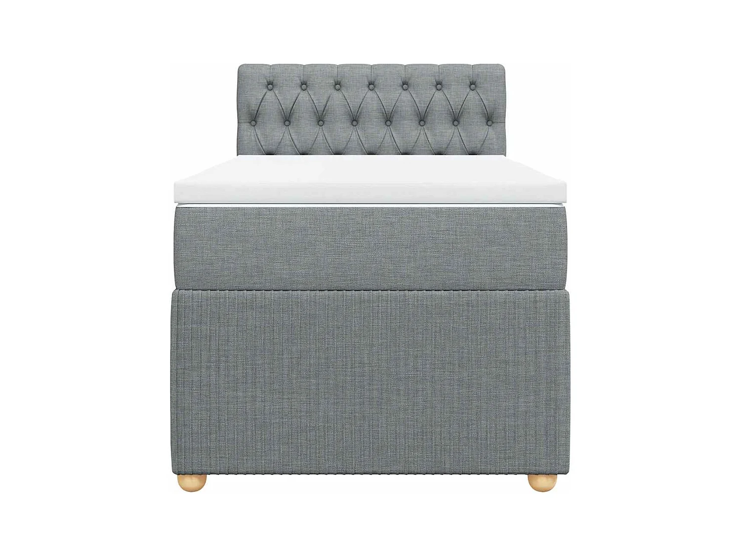 Sommier à lattes de lit avec matelas gris clair 80x200 cm tissu