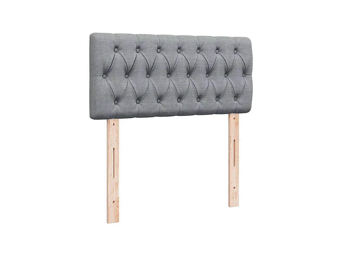 Sommier à lattes de lit avec matelas gris clair 80x200 cm tissu