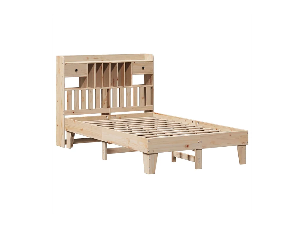 Struttura letto senza materasso 135x190 cm in legno massello di pino