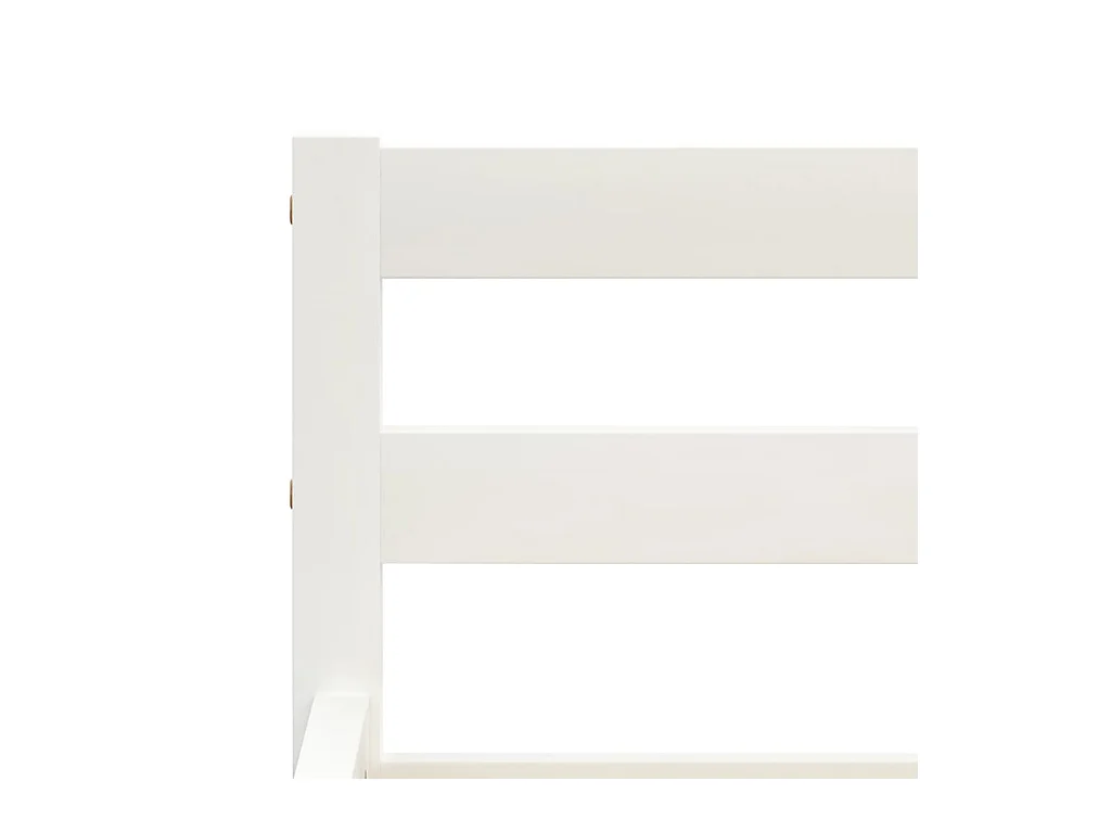 Estructura de cama sin colchón de madera maciza de pino blanco 180x200 cm