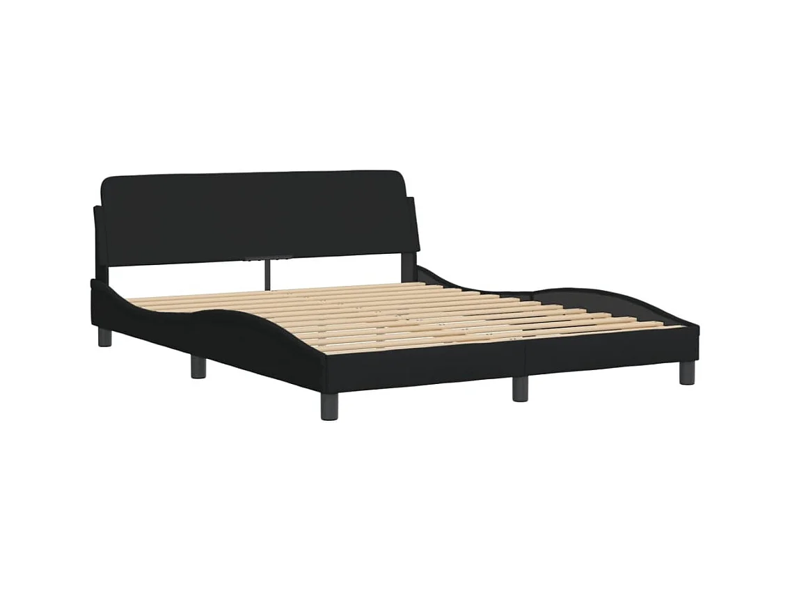 Bedframe zonder matras zwart 160x200 cm stof