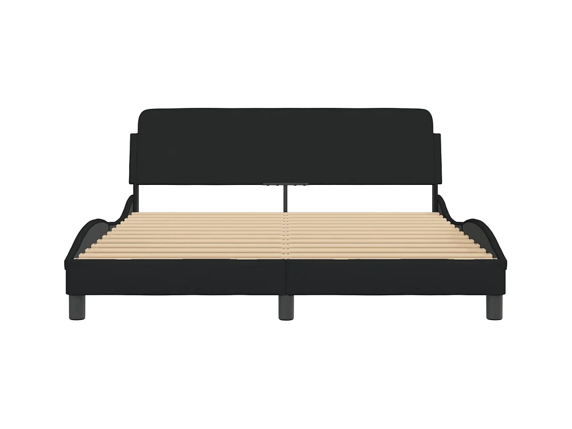 Bedframe zonder matras zwart 160x200 cm stof