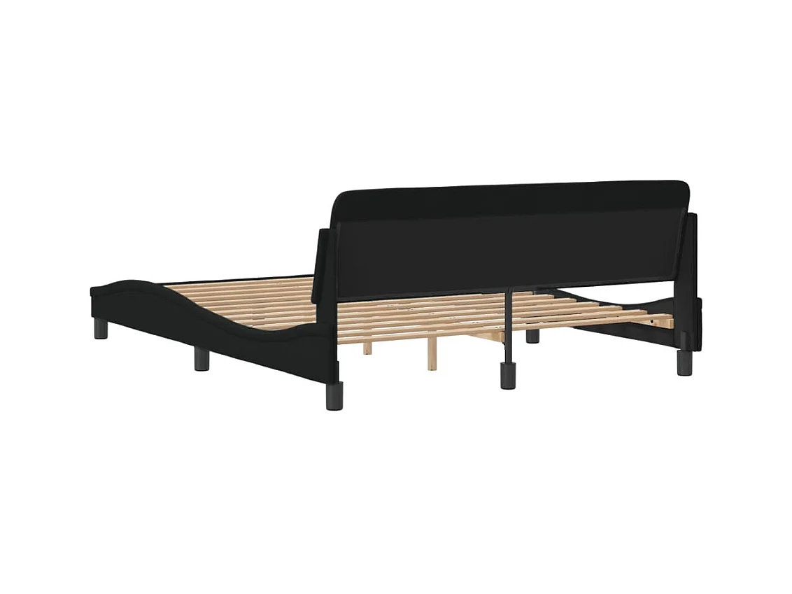 Bedframe zonder matras zwart 160x200 cm stof