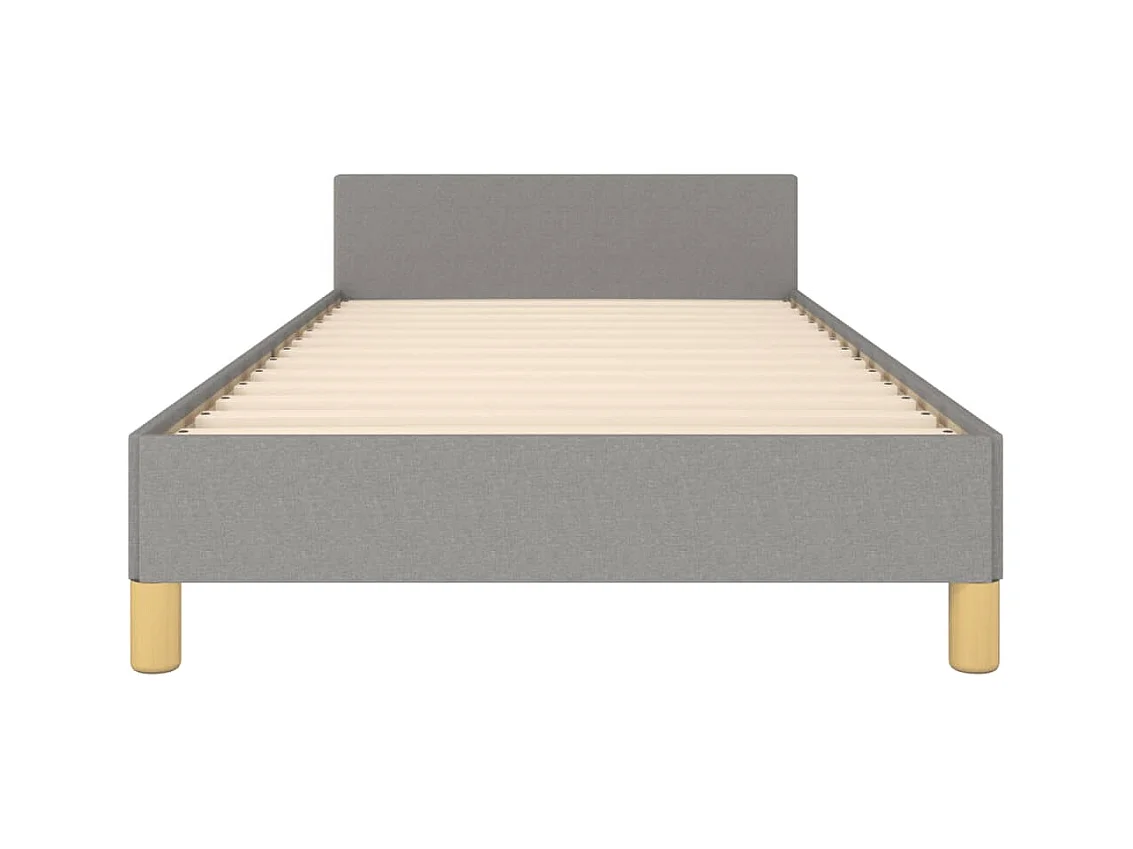Bedframe zonder matras lichtgrijs 80x200 cm stof