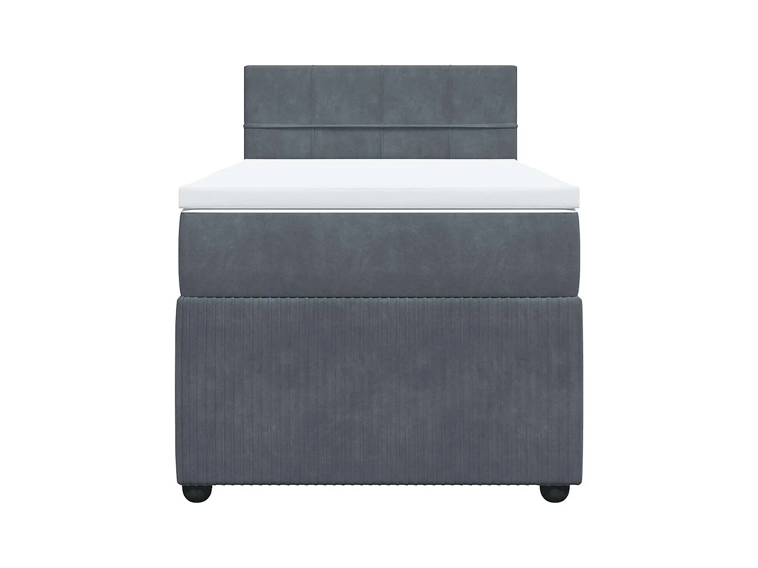 Lattenbodem en matras Donkergrijs 80x200 cm Fluweel