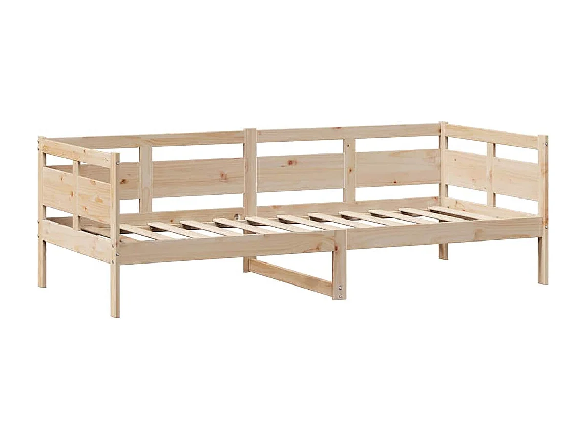 Divano letto con cassetti senza materasso 80x200 cm in legno massello