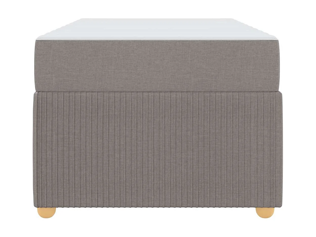 Cadre de lit avec matelas avec matelas Taupe 80 x 200 cm tissu