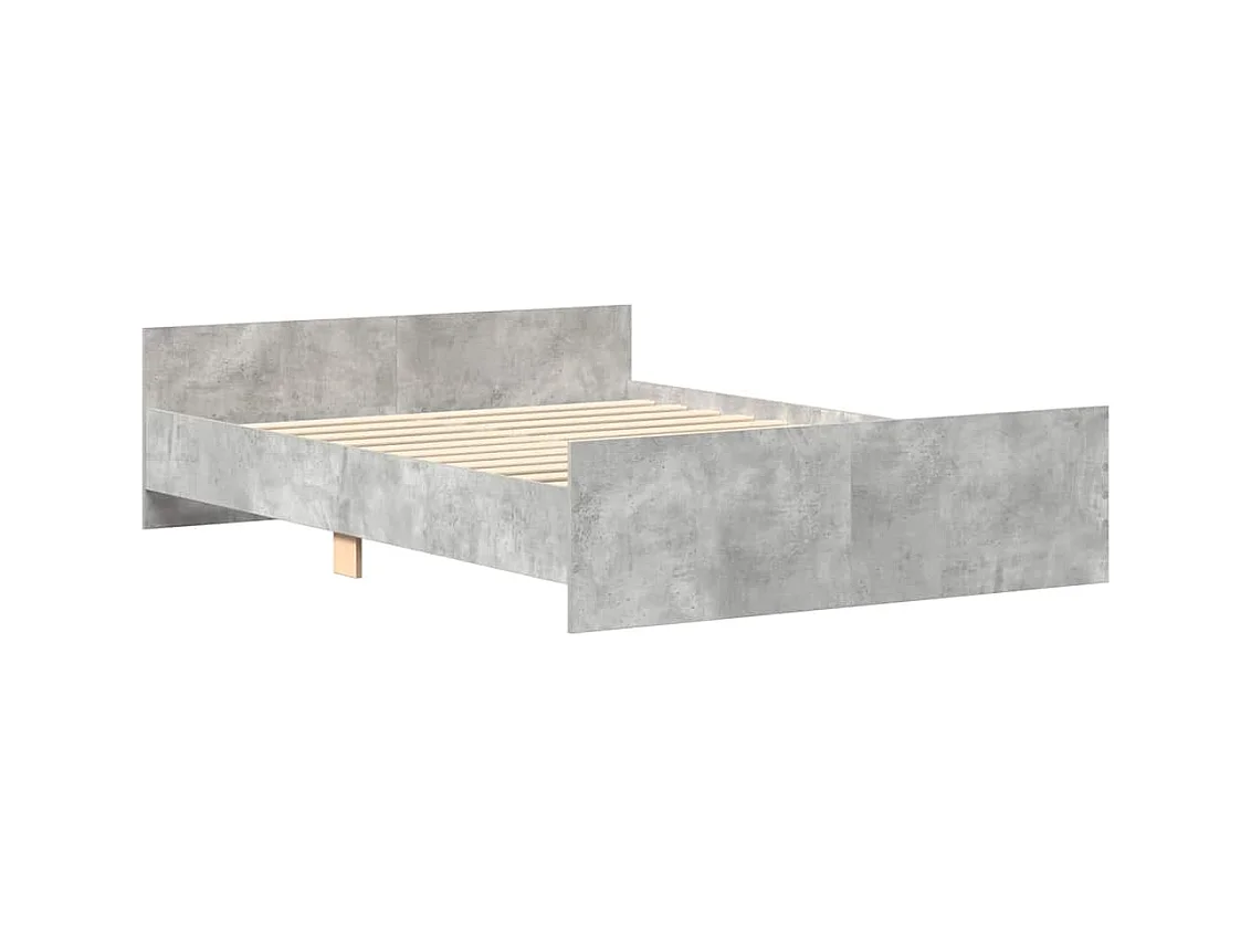 Struttura letto senza materasso cemento grigio 140x190 cm